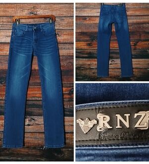 RNZ Jeans 6 28X30 Skinny Mid Rise Dark Blue Denim Stretch